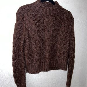 chunky brown sweater